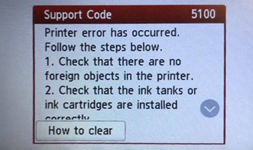 Canon Printer Error 5100